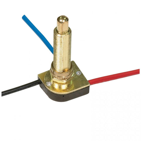 Satco 80-1411 3-Way Metal Push Switch, Metal Bushing, 2 Circuit, 4 Position(L-1, L-2, L1-2, Off). Rated: 6A-125V, 3A-250V