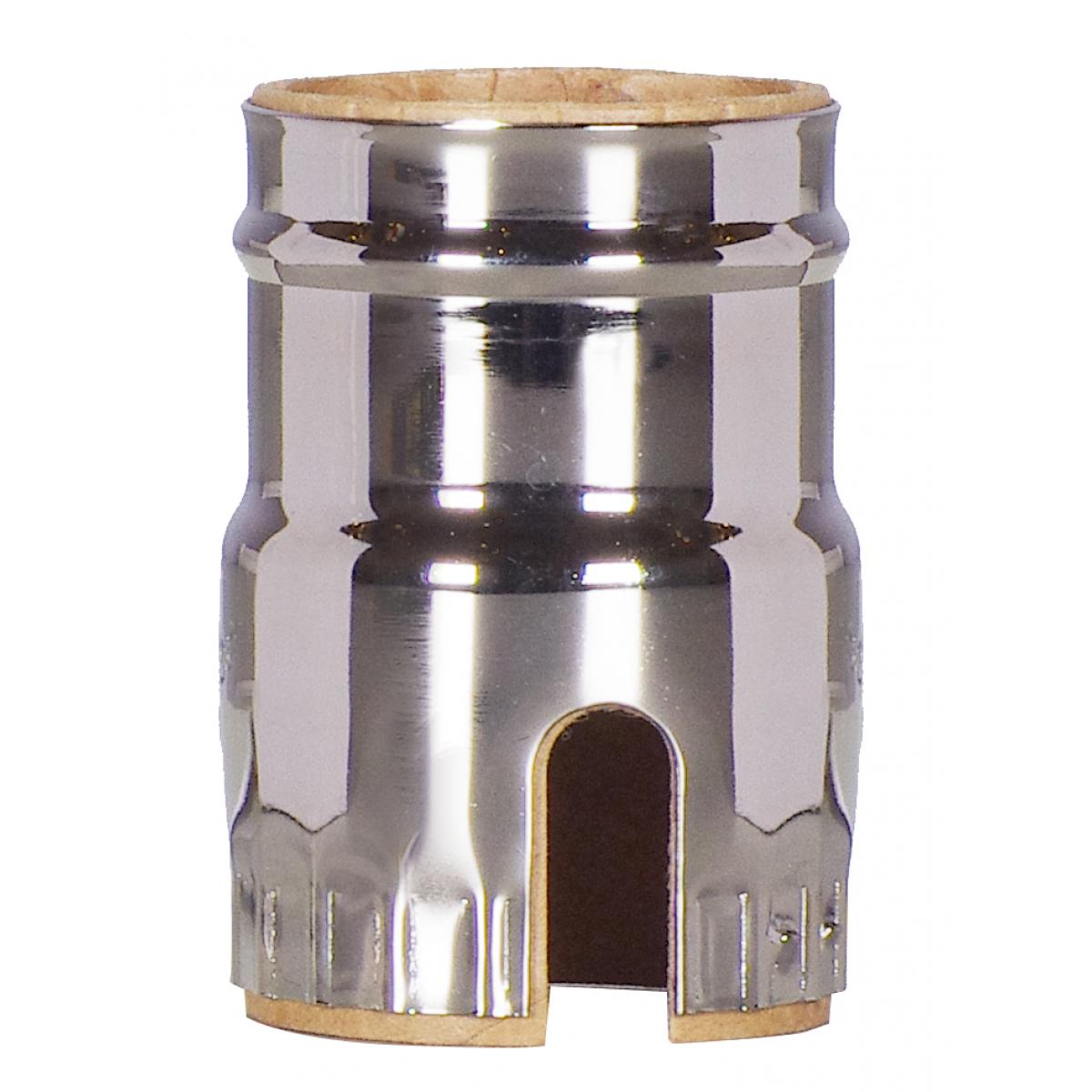 Satco 80-1468 3 Piece Solid Brass Shell With Paper Liner Push Thru Polished Nickel Finish