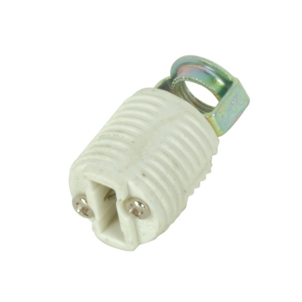Satco 80-1582 Threaded G-9 Porcelain Socket Push-In Terminals 1/8 IP Hickey Inside Extrusion Double Leg 660W 250V