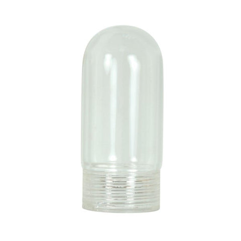 Satco 80-1591 Tubular Clear Glass With Threads 2.5mm Thickness 500C 2-1/4" Height 1" Diameter
