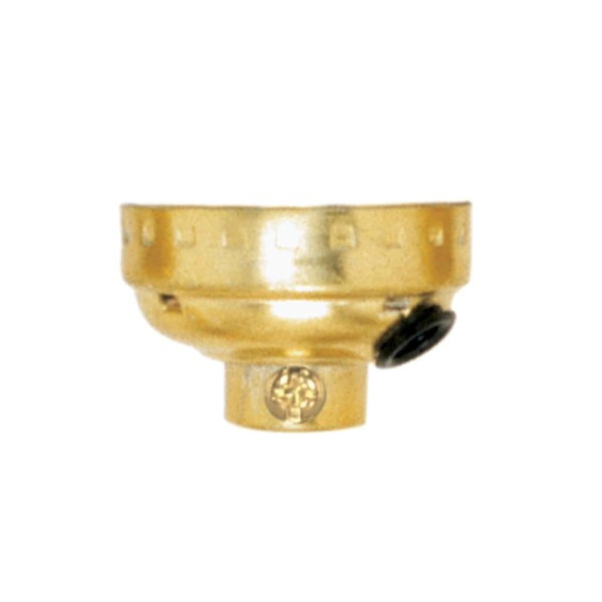 Satco 80-1701 Aluminum Cap With Paper Liner 1/8 IP Sideout With Set Screw Brite Gilt Finish