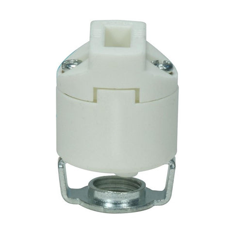 Satco 80-1741 G9 Porcelain Halogen Socket Smooth Body With Hickey Push-In Wiring