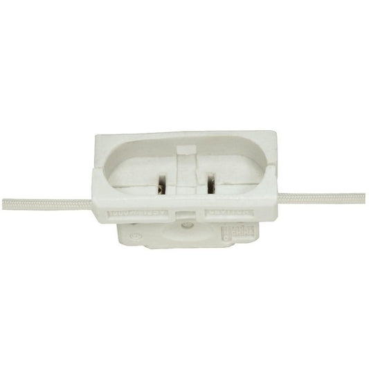 Satco 80-1865 Porcelain Par 56 And 64 Connector Mogul Base 2-1/2" Width 1-1/4" Height 1-3/8" Diameter 18" Leads Unglazed 1000W 125V