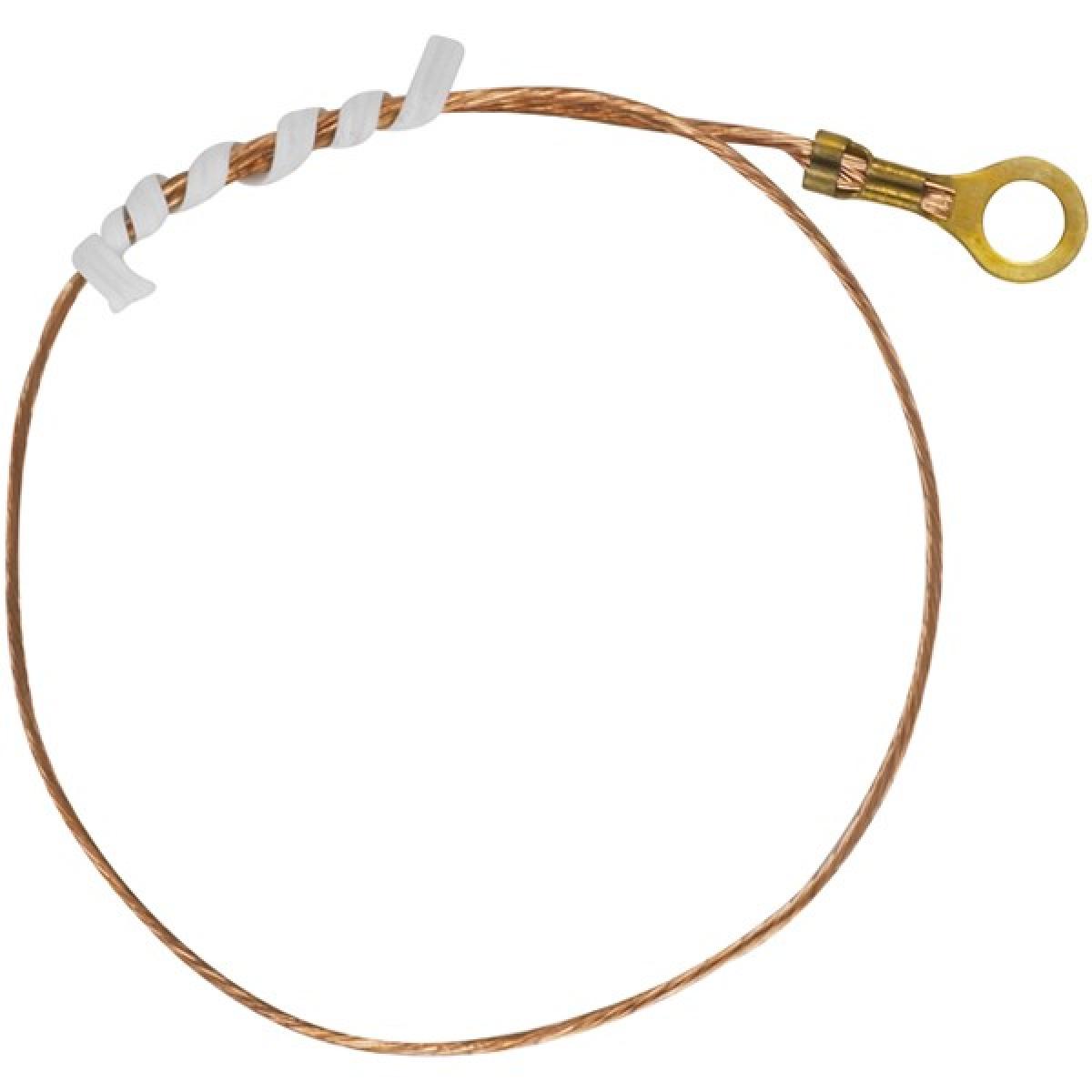 Satco 80-1964 12 in. 18/1 Bare Copper Ground Wire 1/8 IP Round Ground Lug