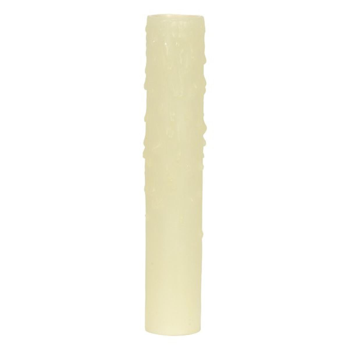 Satco 80-1987 Bee's Drip (Bee's Wax) Candelabra Base Ivory Finish 7/8" Inside Diameter 1-5/32" Outside Diameter 40W Max 6" Height