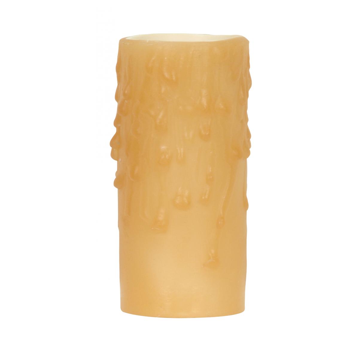 Satco 80-2086 Bee's Drip (Bee's Wax) Edison Base Amber (Honey) 1-1/4" Inside Diameter 1-9/16" Outside Diameter 40W Max 3" Height