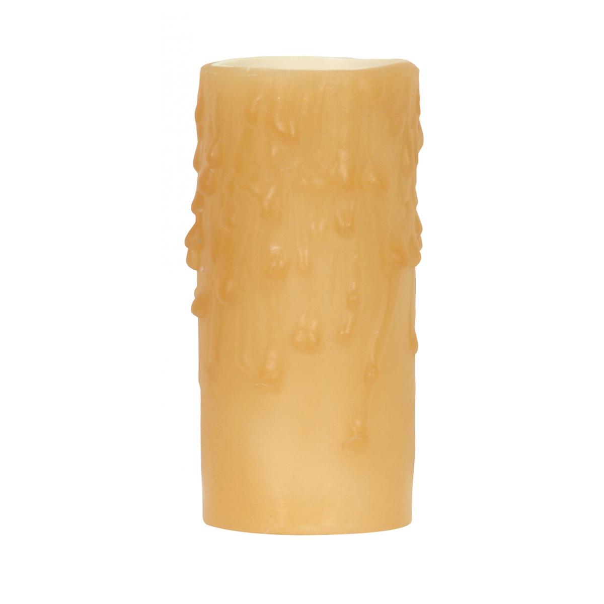 Satco 80-2086 Bee's Drip (Bee's Wax) Edison Base Amber (Honey) 1-1/4" Inside Diameter 1-9/16" Outside Diameter 40W Max 3" Height