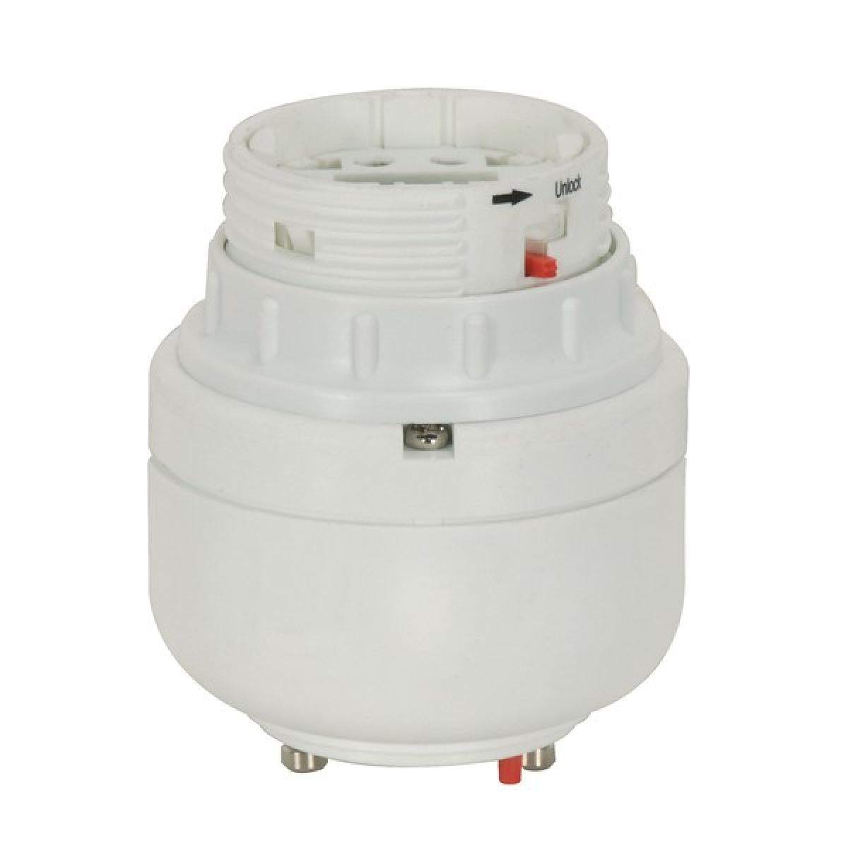 Satco 80-2104 Phenolic Electronic Self-Ballasted CFL Lampholder 120V, 60Hz, 0.34A 42W G24q-4 And GX24q-4 2-3/4" Height 2-1/2" Width