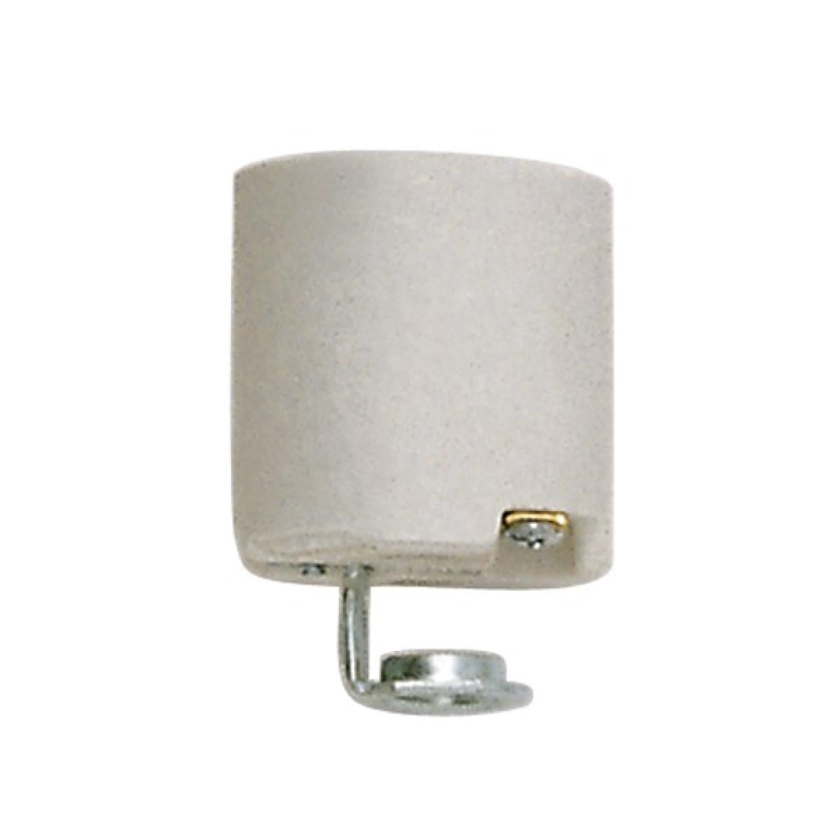 Satco 80-2120 Porcelain Socket With 1/8 IPS Hickey CSSNP (Glazed) Screw Shell 660W 250V
