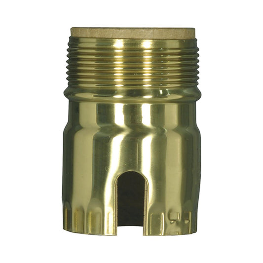 Satco 80-2300 3 Piece Solid Brass Shell With Paper Liner Polished Brass Finish Pull Chain / Turn Knob With Uno Thread
