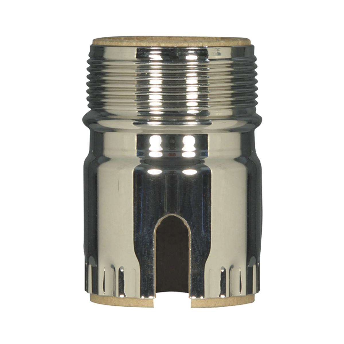 Satco 80-2301 3 Piece Solid Brass Shell With Paper Liner Polished Nickel Finish Pull Chain / Turn Knob With Uno Thread