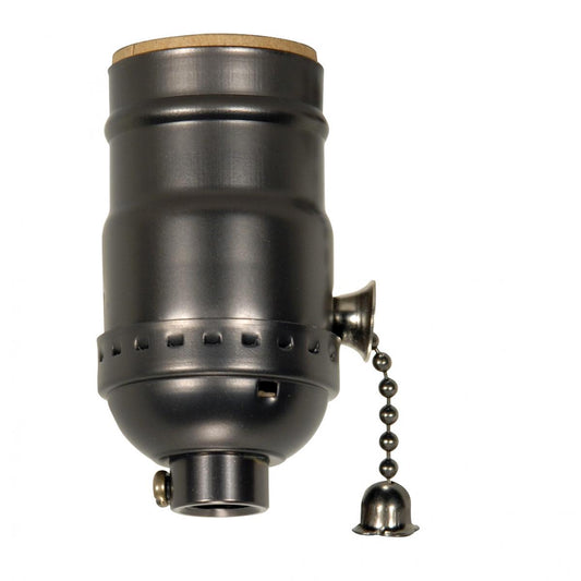 Satco 80-2315 On-Off Pull Chain Socket 1/8 IPS Aluminum Dark Antique Brass Finish 660W 250V