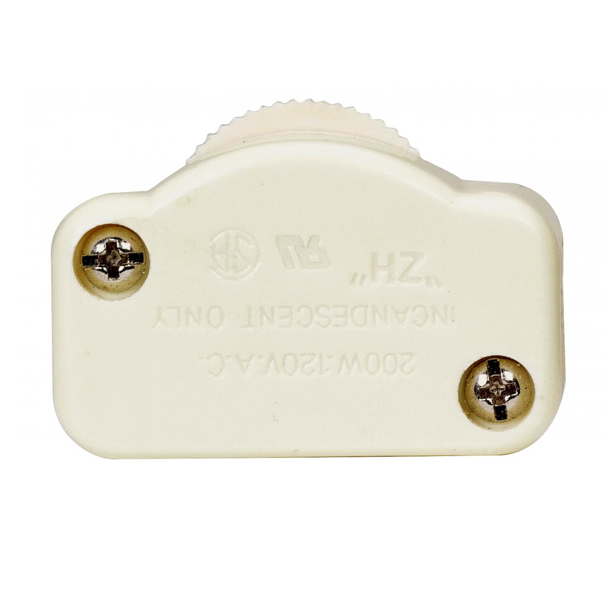 Satco 80-2336 200W Hi-Low Dimmer for 18/2 SPT-1 200W 120V Ivory Finish