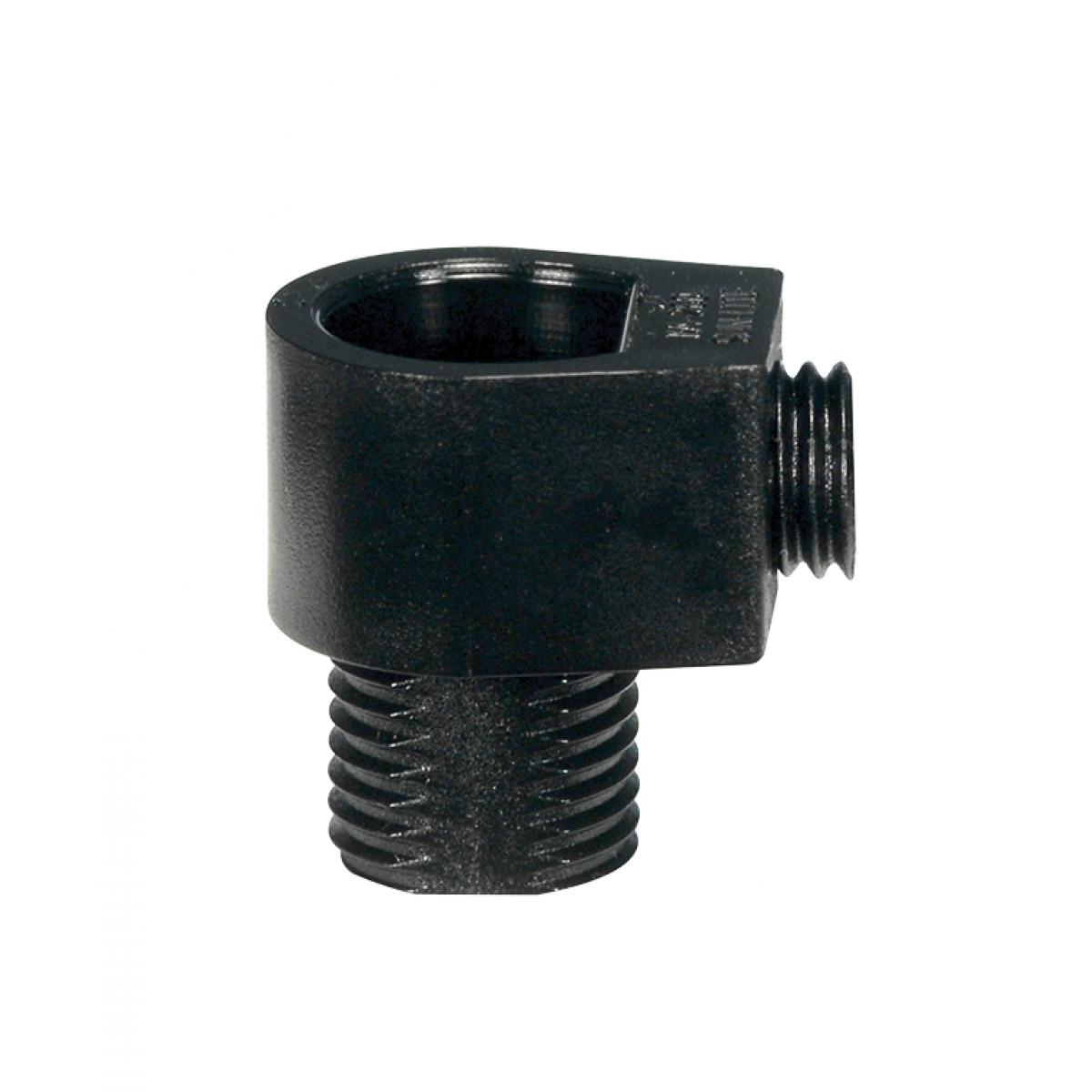 Satco 80-2338 Black 1/8 IP Strain Relief With Set Screw For 18/2 SVT Wire
