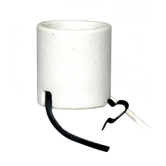 Satco 80-2652 Keyless Porcelain Socket w/Snap-in Clip