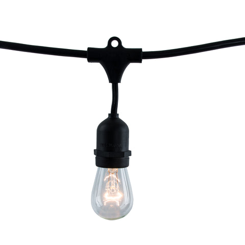 Bulbrite 810006 STRING10/E26/BLACK-S14KT String Light 10 Light with Clear S14 Bulbs
