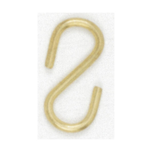 Satco 90-009 Brass Plated S-Hook 1-1/4"
