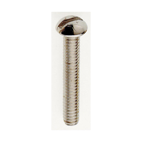 Satco 90-026 Steel Round Head Slotted Machine Screw 8/32 1" Length Nickel Plated Finish