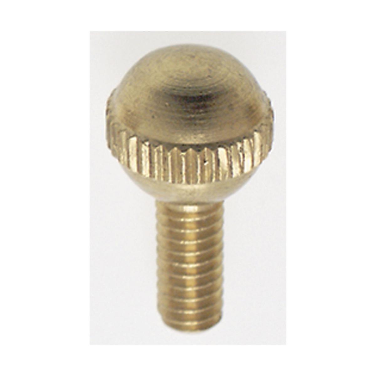 Satco 90-035 Solid Brass Thumb Screw Burnished and Lacquered 8/32 Ball Head 3/8" Length
