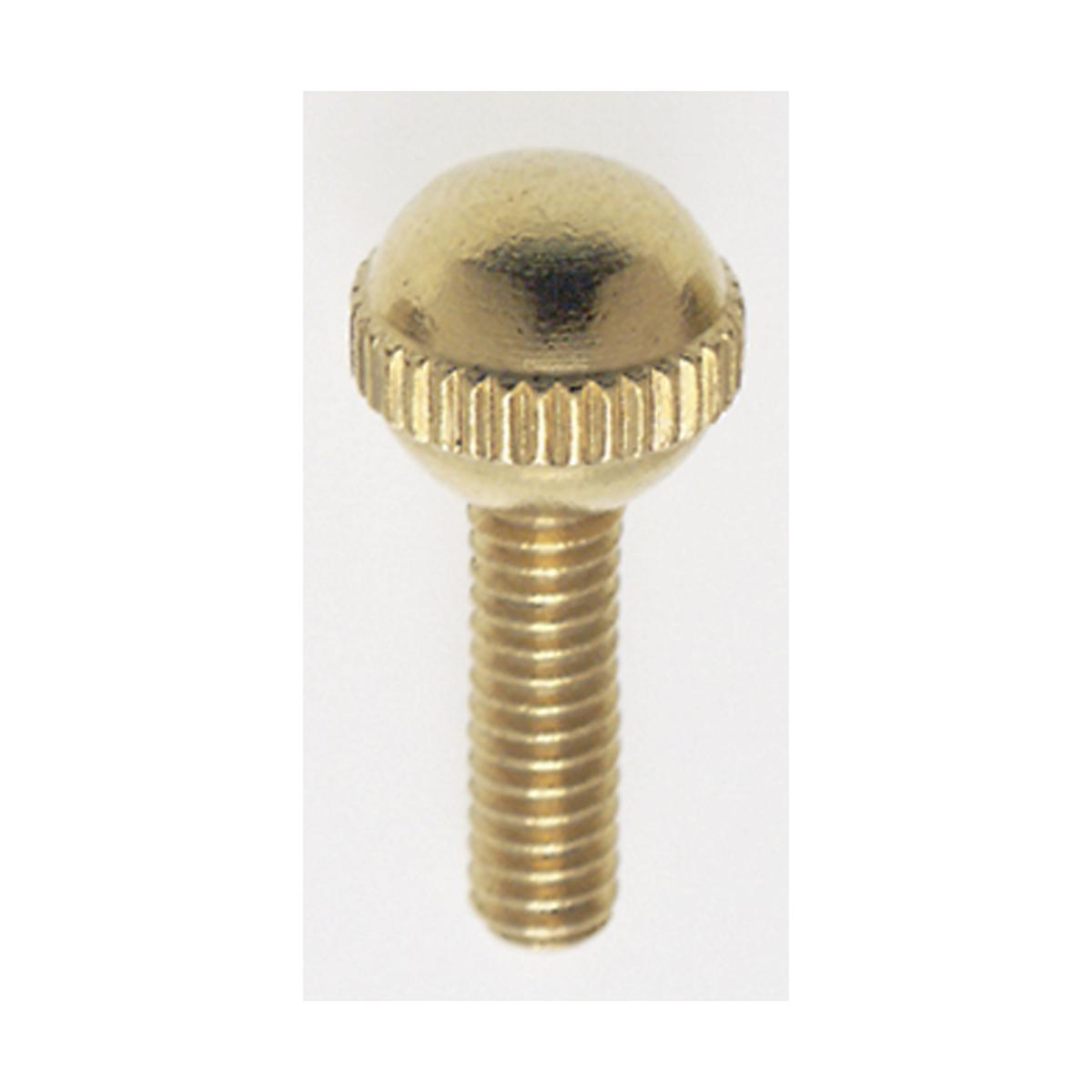 Satco 90-036 Solid Brass Thumb Screw Burnished and Lacquered 8/32 Ball Head 1/2" Length
