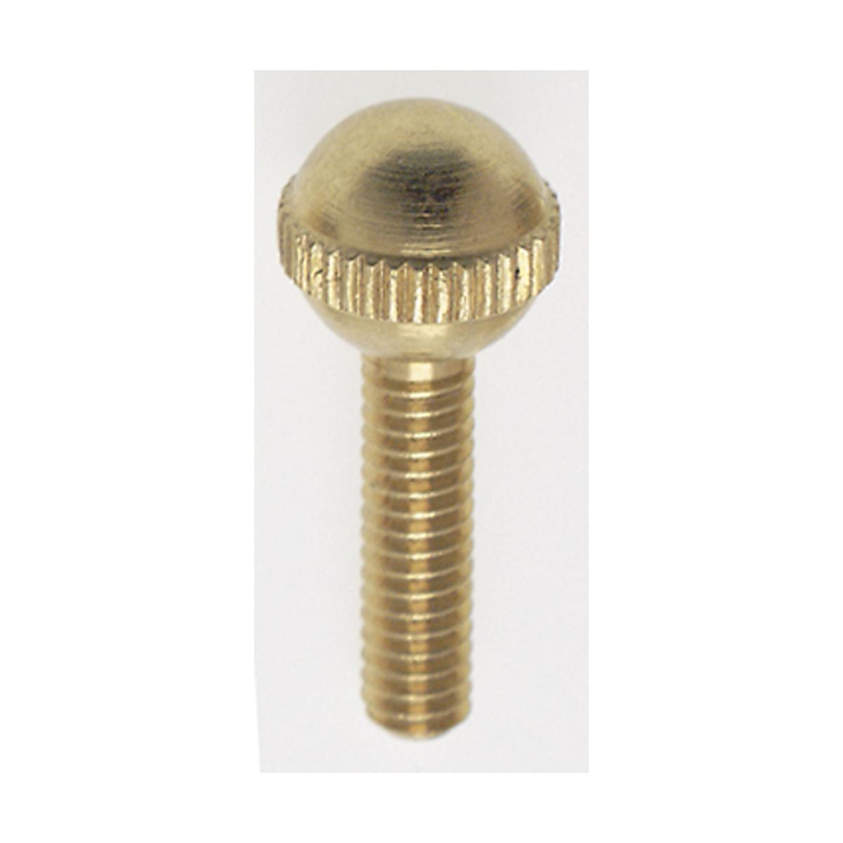 Satco 90-037 Solid Brass Thumb Screw Burnished and Lacquered 8/32 Ball Head 5/8" Length