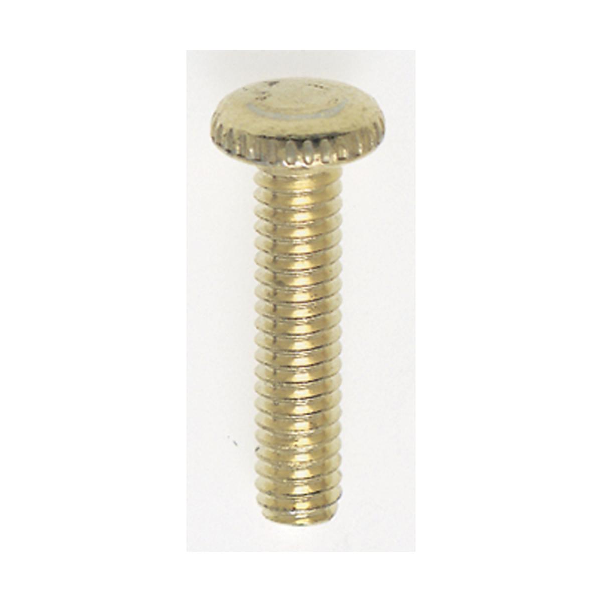 Satco 90-059 Steel Knurled Head Thumb Screws 8/32 3/4" Length Brass Plated
