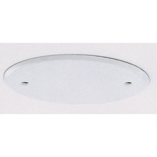 Satco 90-069 Blank Up Kit For 4" Box White Finish 5" Diameter 2-8/32 Bar Holes 3-1/2" Center To Center Includes Hardware