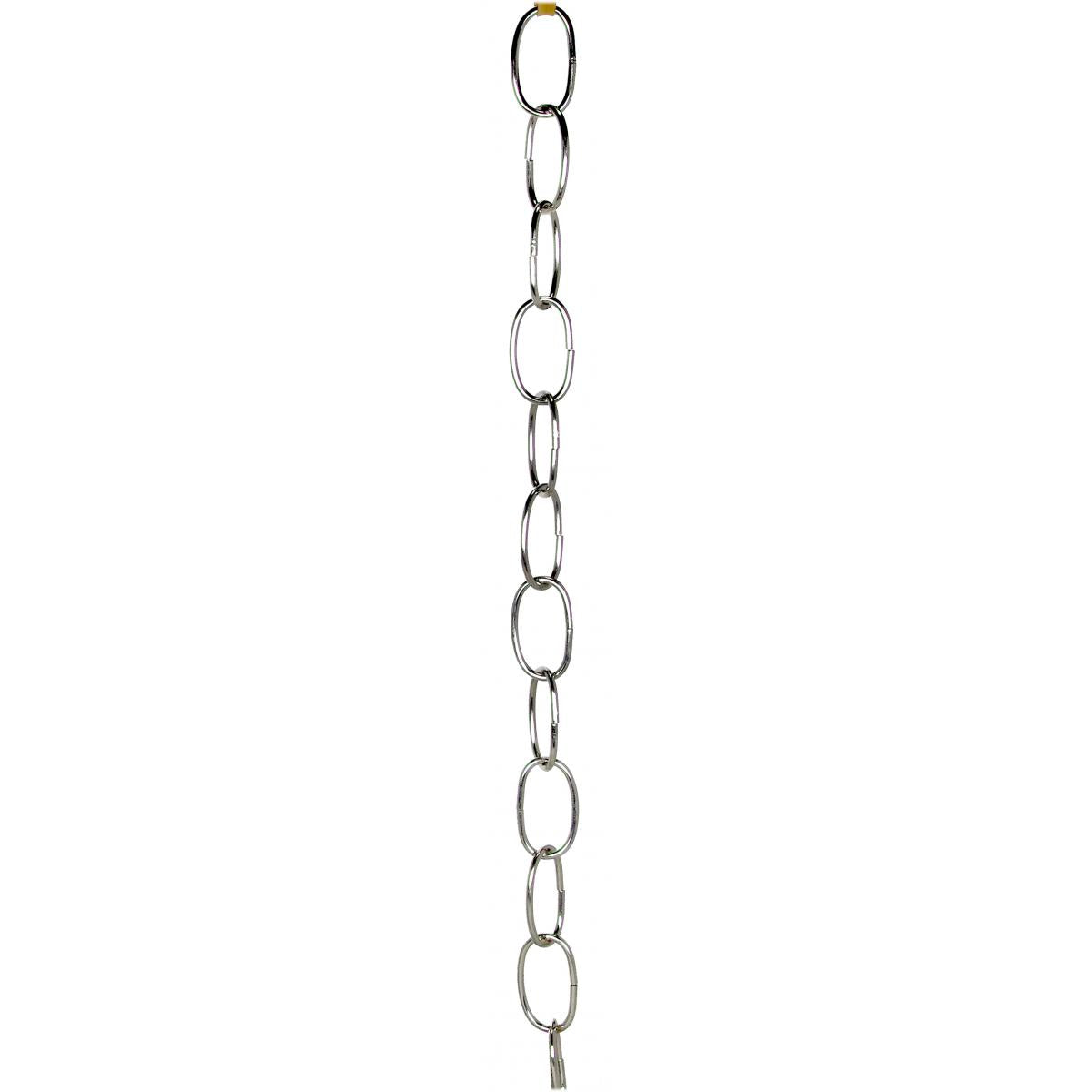 Satco 90-077 11 Gauge Chain Nickel Finish 1-1/2" Link Length 7/8" Link Width 3/32" Thick 1 Yard Length 200 Yards/Carton 15lbs Max