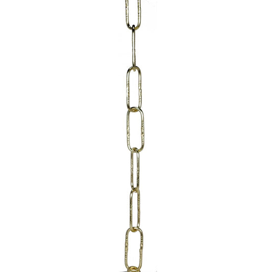 Satco 90-078 Specialty Chain Spanish Type Polished Brass Finish 1 Yard Length 100 Yards/Carton 15lbs Max