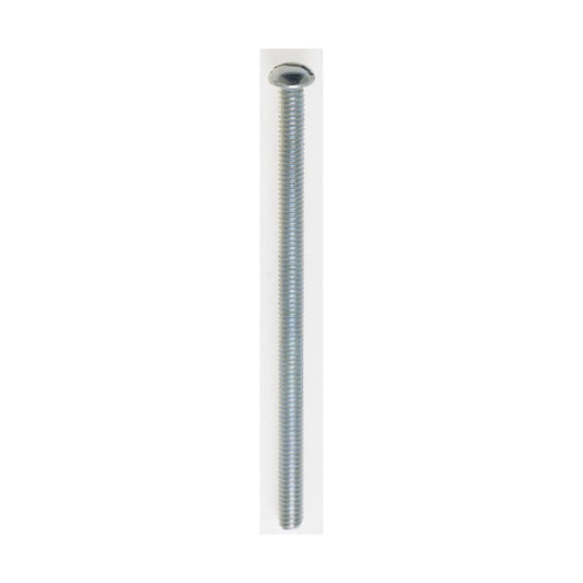 Satco 90-1032 Steel Round Head Slotted Machine Screw 8/32 3" Length Nickel Plated Finish