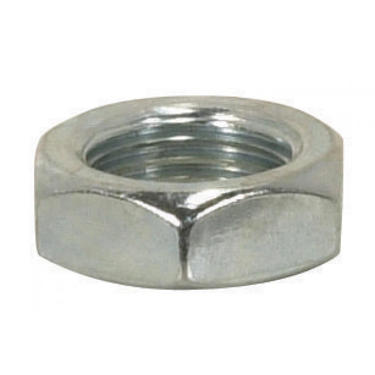 Satco 90-1035 Steel Locknut 1/8 IP 9/16" Hexagon 3/16" Thick Zinc Plated Finish