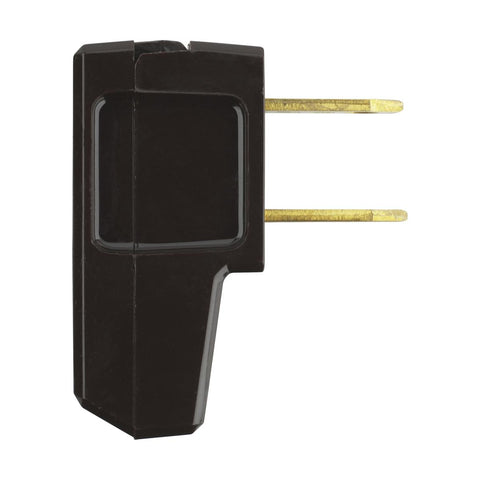 Satco 90-1084 Quick Connect Flat Plug Black Finish Non Polarized 18/2-SPT-2 And 16/2 SPT-2 15A 125V