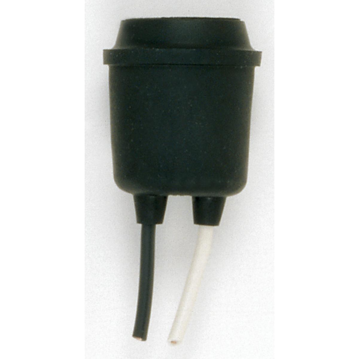 Satco 90-1097 Rubber Coated Pigtail Socket 6" 14 GA 105C Leads Aluminum Screw Shell 1-3/4" Height 1-3/4" Diameter 660W 600V