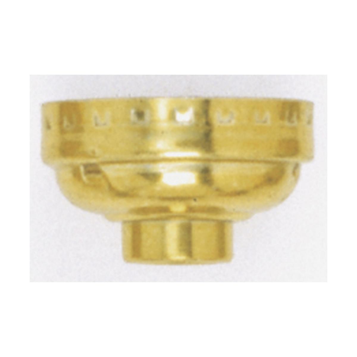 Satco 90-1147 Aluminum Cap With Paper Liner 1/8 IPS Sideout Hole Less Set Screw Brite Gilt Finish