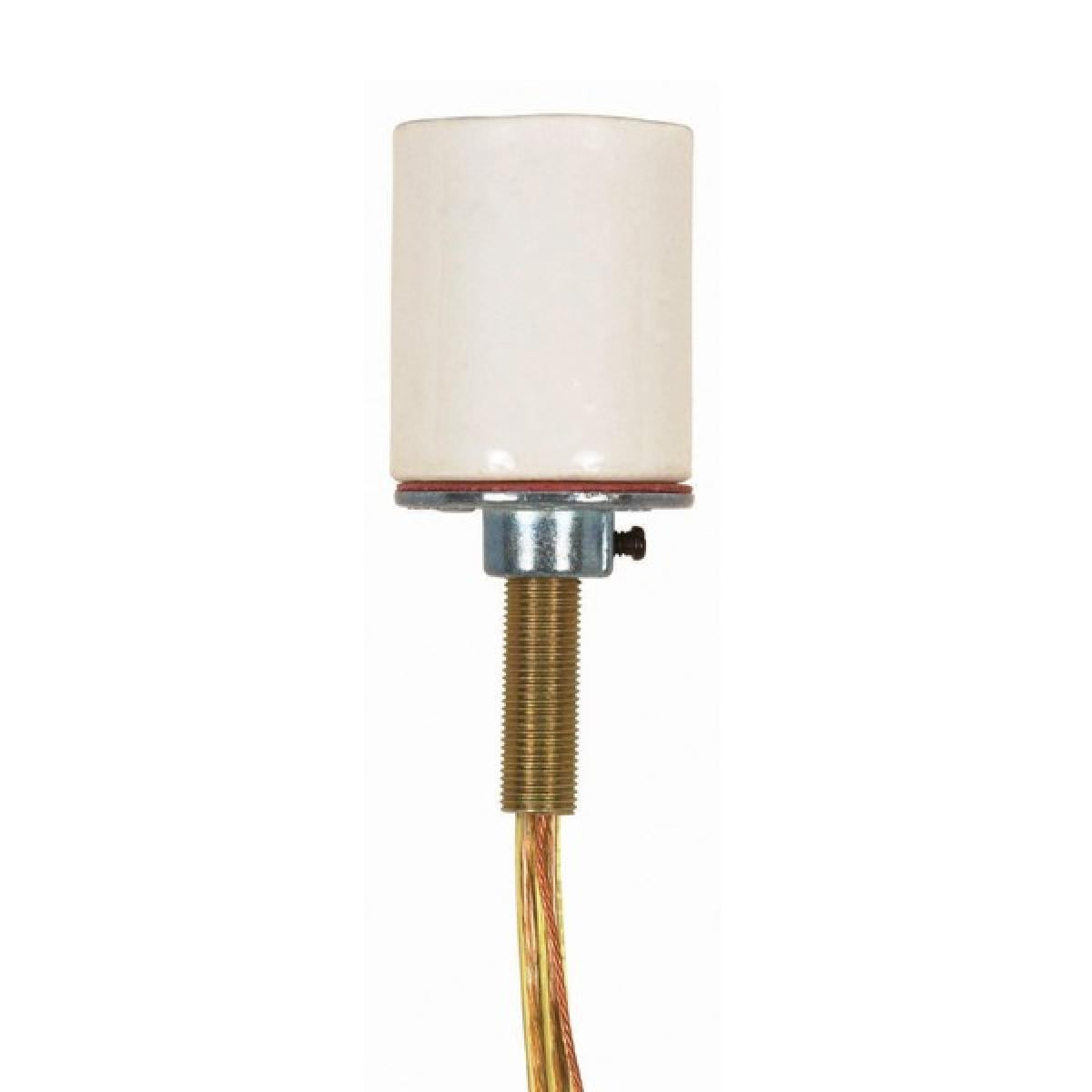 Satco 90-1150 Keyless Porcelain Socket With 1/8 IP Cap Glazed 660W 250V