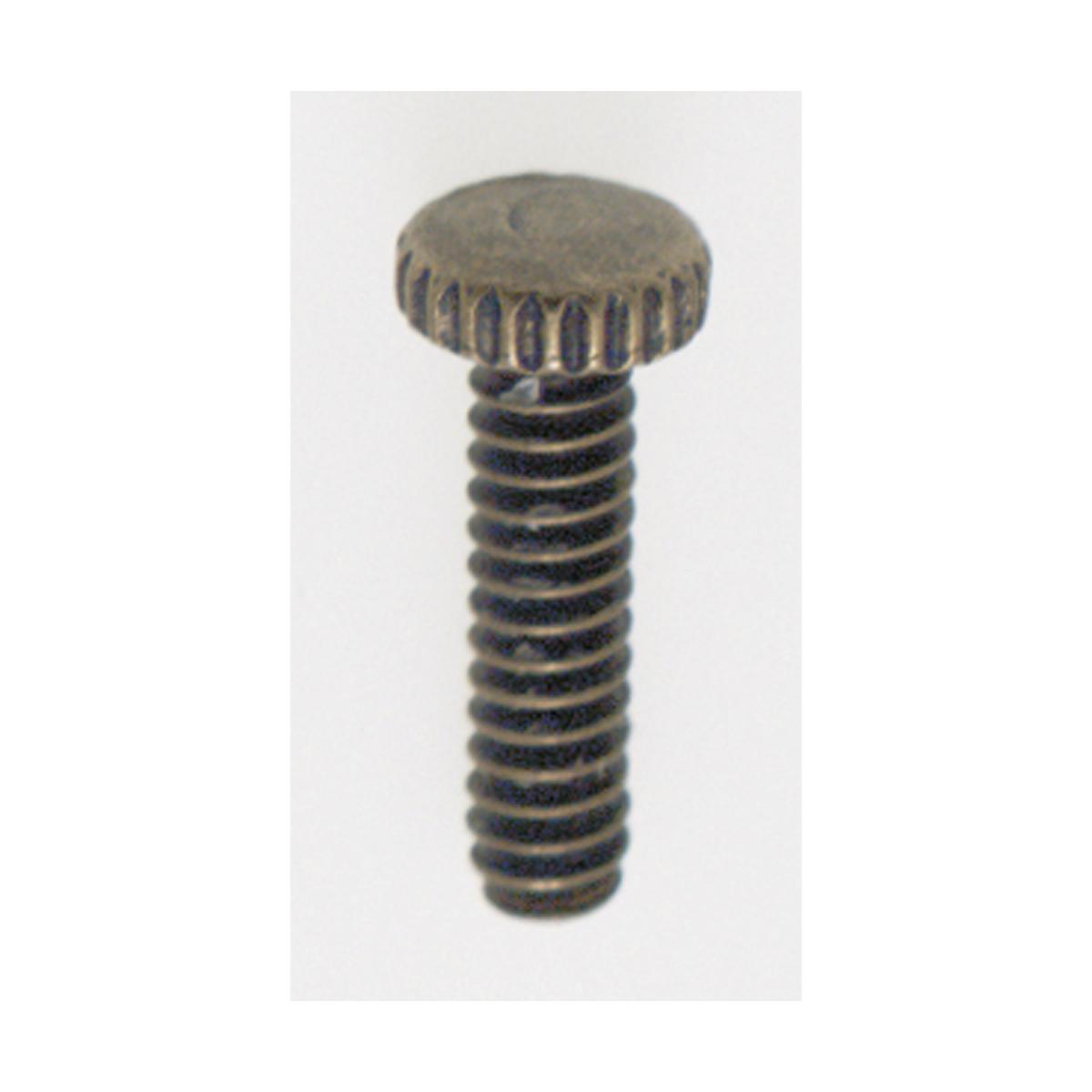 Satco 90-1155 Steel Knurled Head Thumb Screw 6/32 1/2" Length Antique Brass Plated Finish