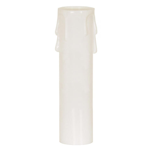 Satco 90-1248 Plastic Drip Candle Cover White Plastic Drip 1-3/16" Inside Diameter 1-1/4" Outside Diameter 3" Height