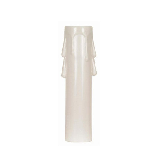 Satco 90-1257 Plastic Drip Candle Cover Ivory Plastic Drip 13/16" Inside Diameter 7/8" Outside Diameter 2-1/2" Height