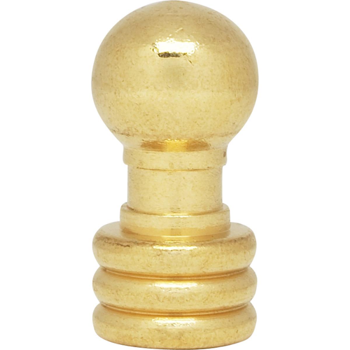 Satco 90-1386 Ball Knob Finial Burnished And Lacquered 1-1/8" Height 1/4-27