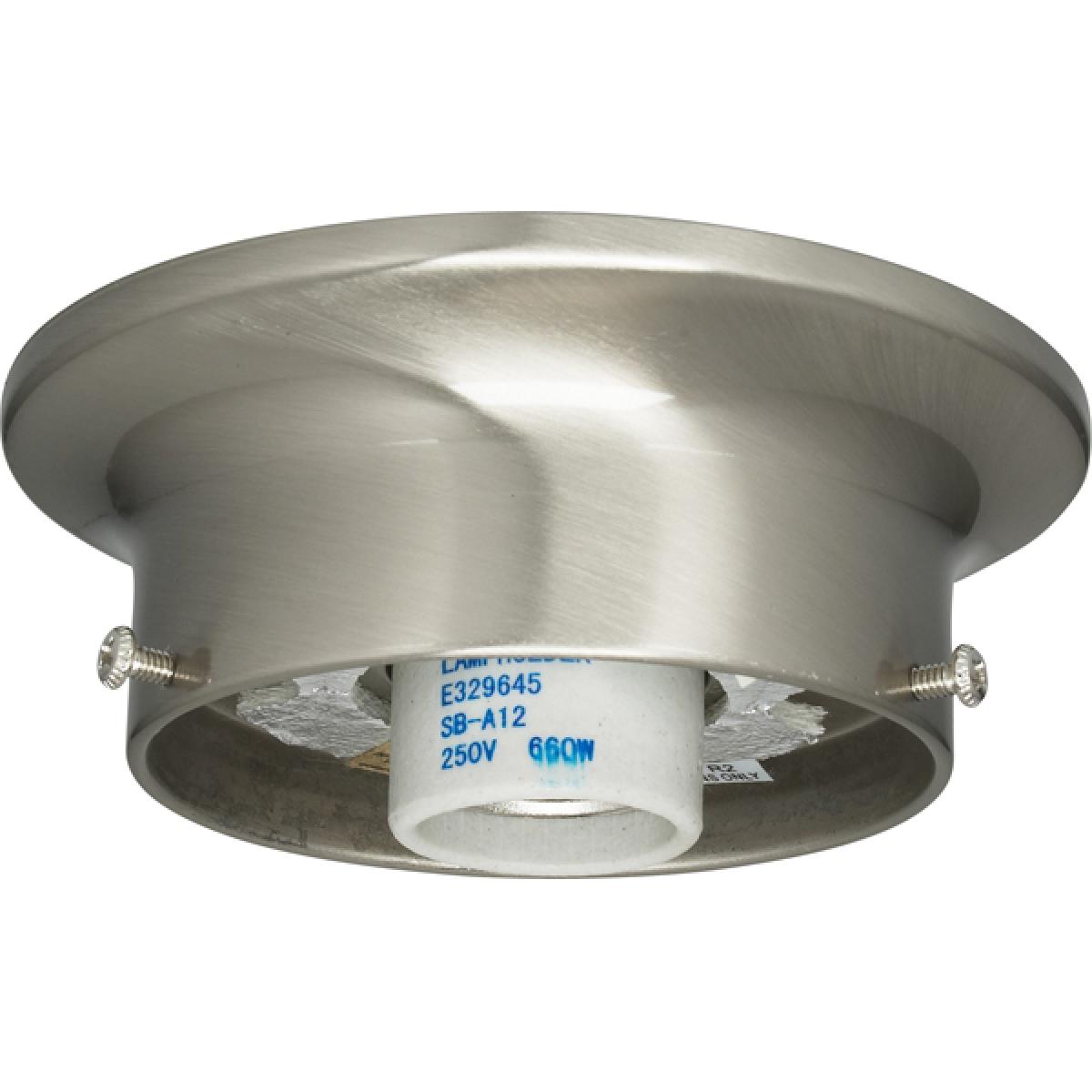 Satco 90-1435 3-1/4" Wired Holder Brushed Nickel Finish Includes Hardware 60W Max