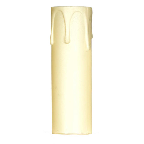 Satco 90-1508 Plastic Drip Candle Cover Ivory Plastic Drip 13/16" Inside Diameter 7/8" Outside Diameter 3" Height
