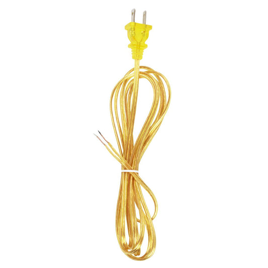 Satco 90-1526 18/2 SPT-1-105C All Cord Sets - Molded Plug - Tinned Tips 3/4in. Strip with 2in. Slit 36in. Hank - 200 Ctn 8 Ft.