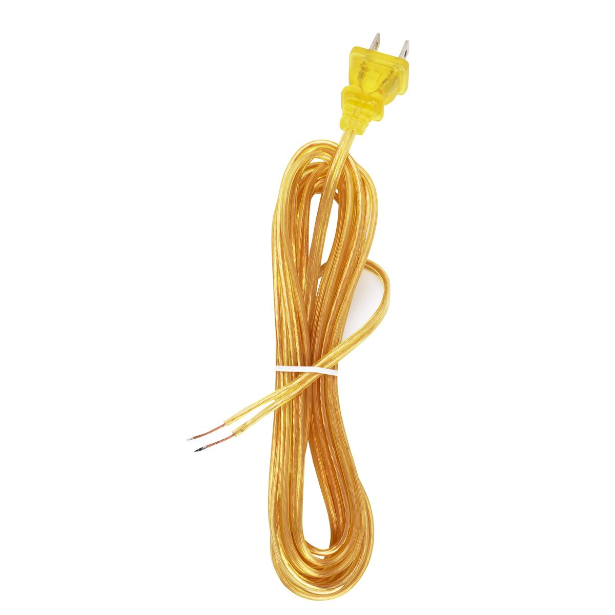 Satco 90-1531 18/2 SPT-1-105C All Cord Sets - Molded Plug - Tinned Tips 3/4" Strip with 2" Slit 100 Ctn. 15 Ft.