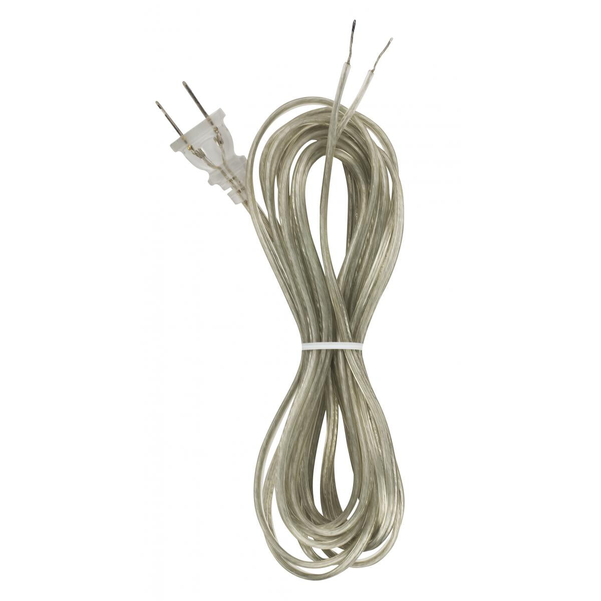 Satco 90-1532 18/2 SPT-1-105C All Cord Sets - Molded Plug - Tinned Tips 3/4" Strip with 2" Slit 100 Ctn. 15 Ft.