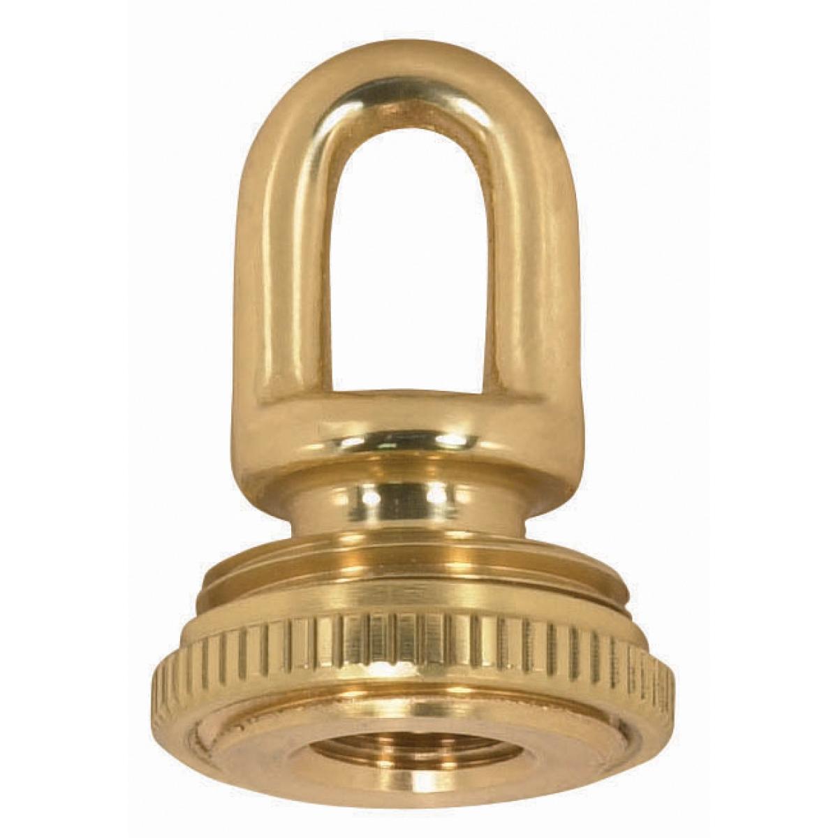 Satco 90-1572 1/4 IP Cast Brass Screw Collar Loops with Ring 1/4 IP Fits 1" Canopy Hole Ring