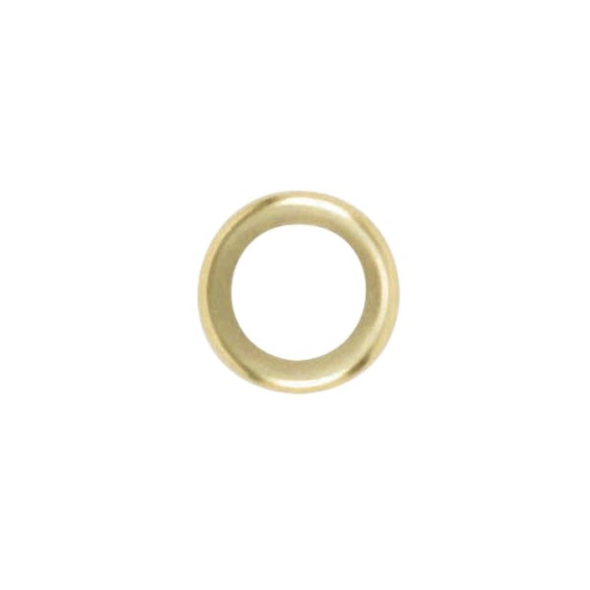 Satco 90-1656 Steel Check Ring Curled Edge 1/4 IP Slip Brass Plated Finish 2" Diameter