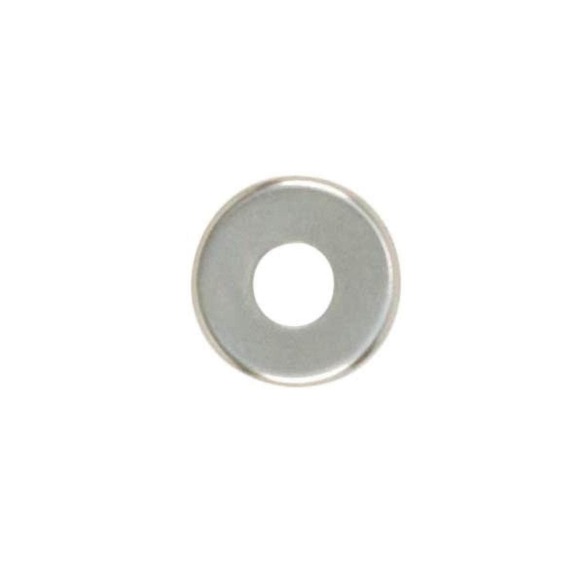 Satco 90-1661 Steel Check Ring Curled Edge 1/8 IP Slip Nickel Plated Finish 1/2" Diameter