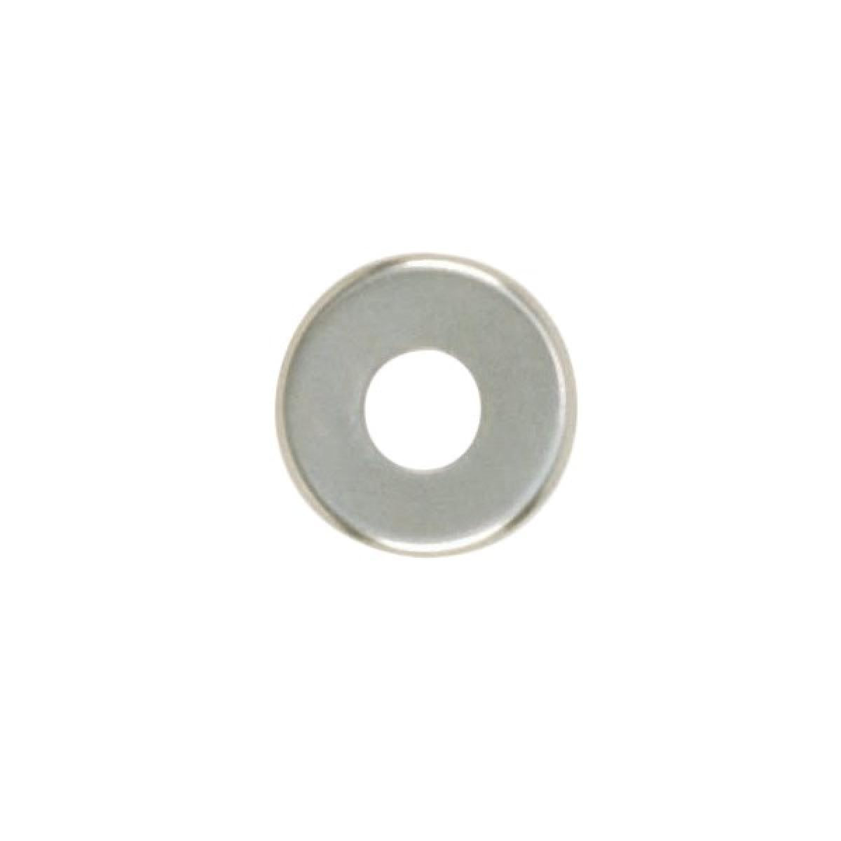 Satco 90-1710 Steel Check Ring Curled Edge 1/8 IP Slip Nickel Plated Finish 1-1/8" Diameter