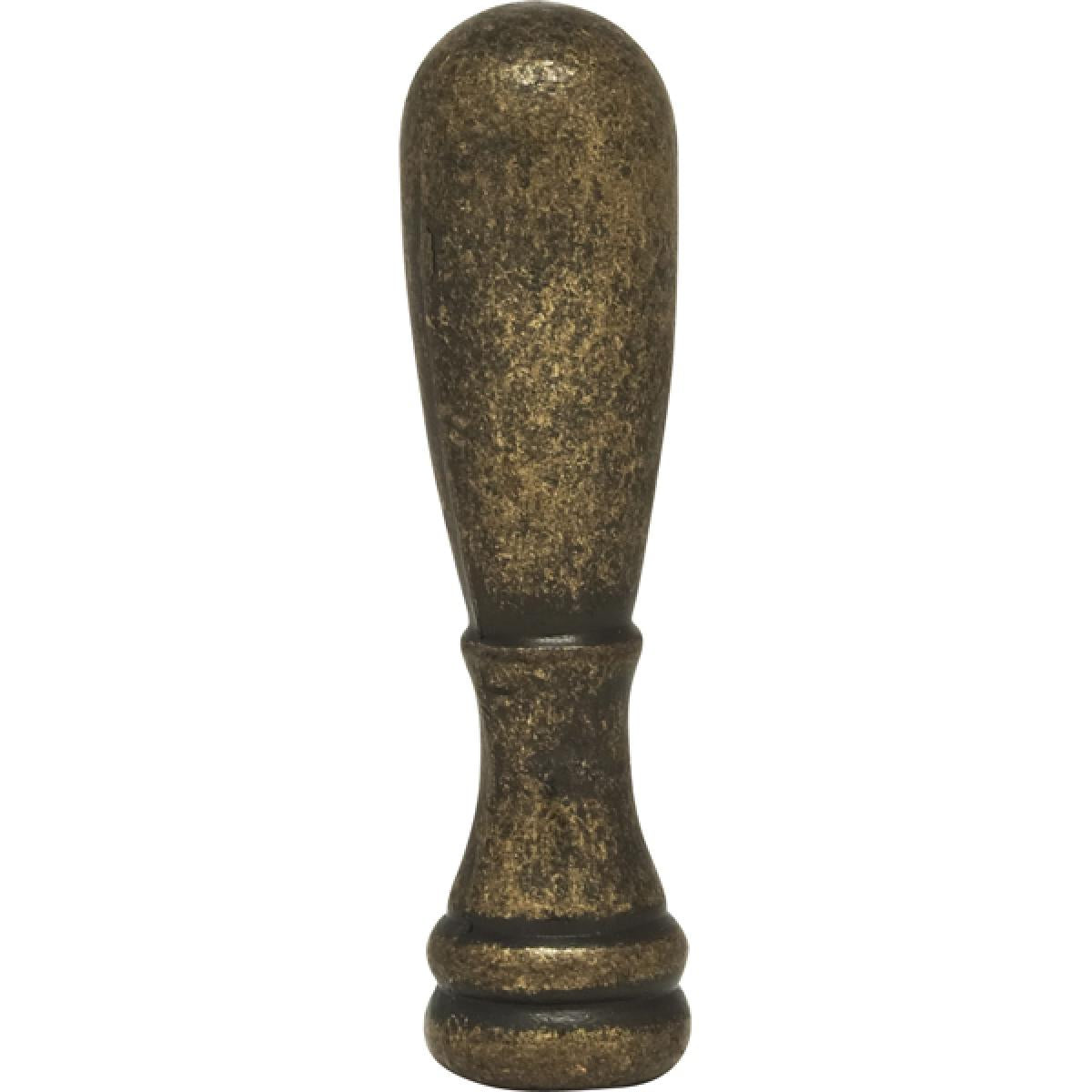 Satco 90-1718 Bullet Finial 2" Height 1/4-27 Antique Brass Finish