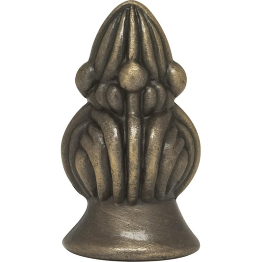 Satco 90-1724 Bud Finial 1-3/8" Height 1/8 IP Antique Brass Finish
